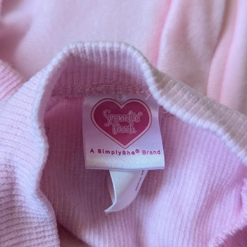 Smoochie Pooch Pink Furry Bow Zip Coat